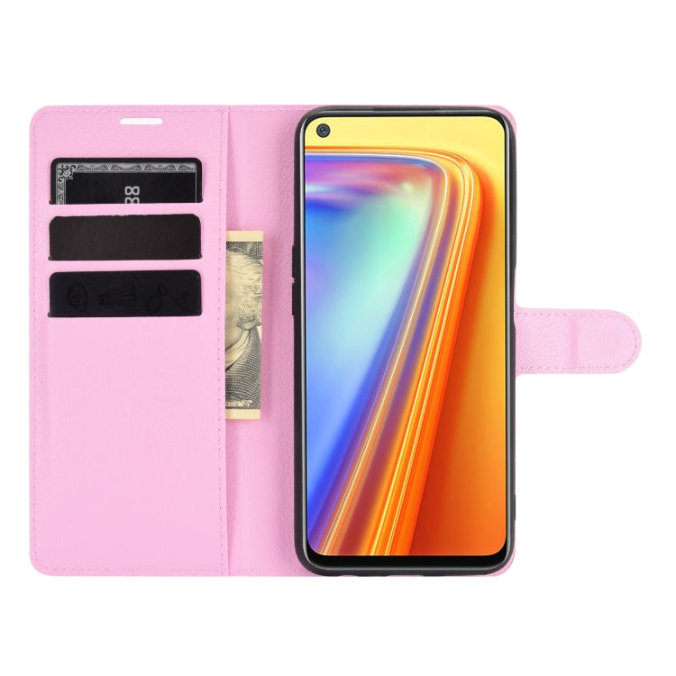 For OPPO Realme 7 Litchi Texture Horizontal Flip Protective Case with Holder & Card Slots & Wallet