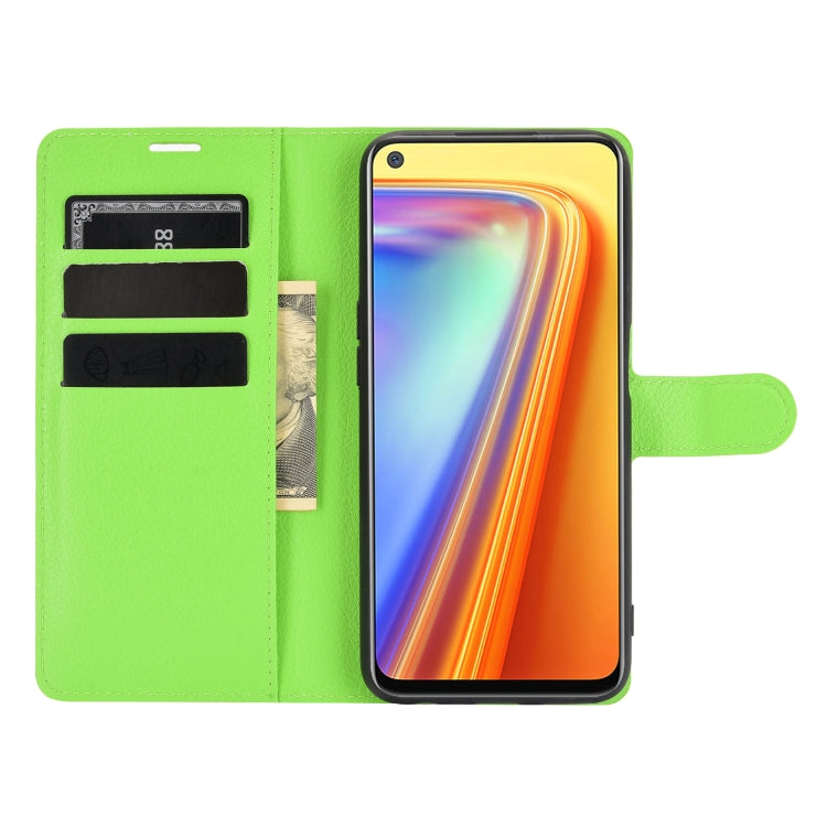 For OPPO Realme 7 Litchi Texture Horizontal Flip Protective Case with Holder & Card Slots & Wallet