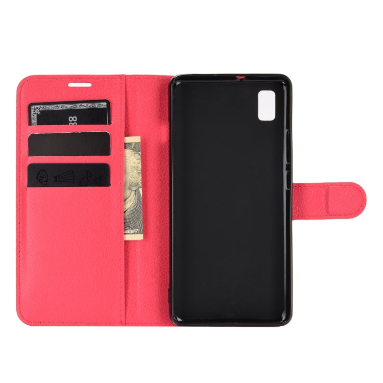 For ZTE Blade L210 Litchi Texture Horizontal Flip Protective Case with Holder & Card Slots & Wallet