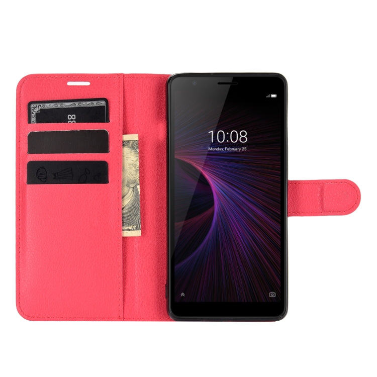 For ZTE Blade L210 Litchi Texture Horizontal Flip Protective Case with Holder & Card Slots & Wallet