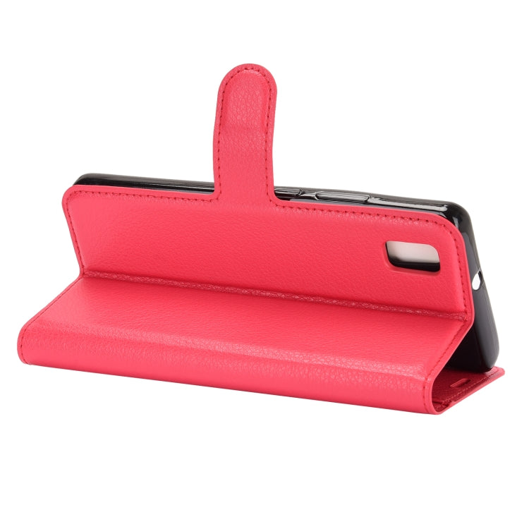 For ZTE Blade L210 Litchi Texture Horizontal Flip Protective Case with Holder & Card Slots & Wallet