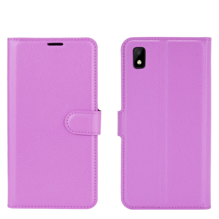 For ZTE Blade L210 Litchi Texture Horizontal Flip Protective Case with Holder & Card Slots & Wallet