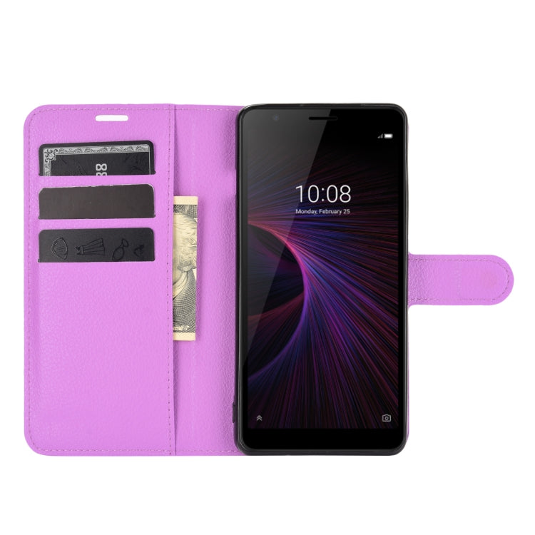 For ZTE Blade L210 Litchi Texture Horizontal Flip Protective Case with Holder & Card Slots & Wallet