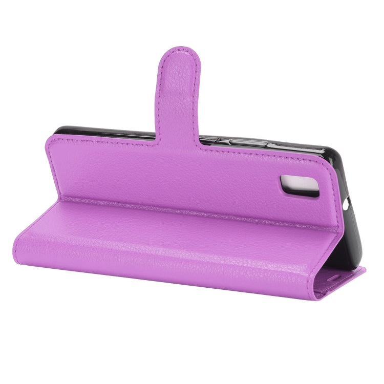 For ZTE Blade L210 Litchi Texture Horizontal Flip Protective Case with Holder & Card Slots & Wallet