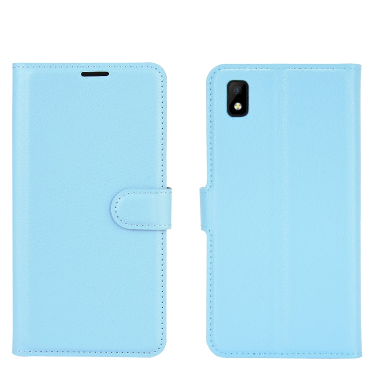 For ZTE Blade L210 Litchi Texture Horizontal Flip Protective Case with Holder & Card Slots & Wallet