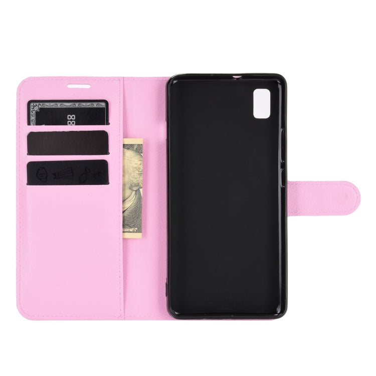 For ZTE Blade L210 Litchi Texture Horizontal Flip Protective Case with Holder & Card Slots & Wallet
