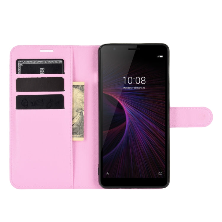For ZTE Blade L210 Litchi Texture Horizontal Flip Protective Case with Holder & Card Slots & Wallet