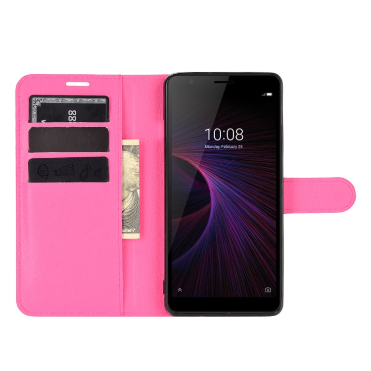 For ZTE Blade L210 Litchi Texture Horizontal Flip Protective Case with Holder & Card Slots & Wallet