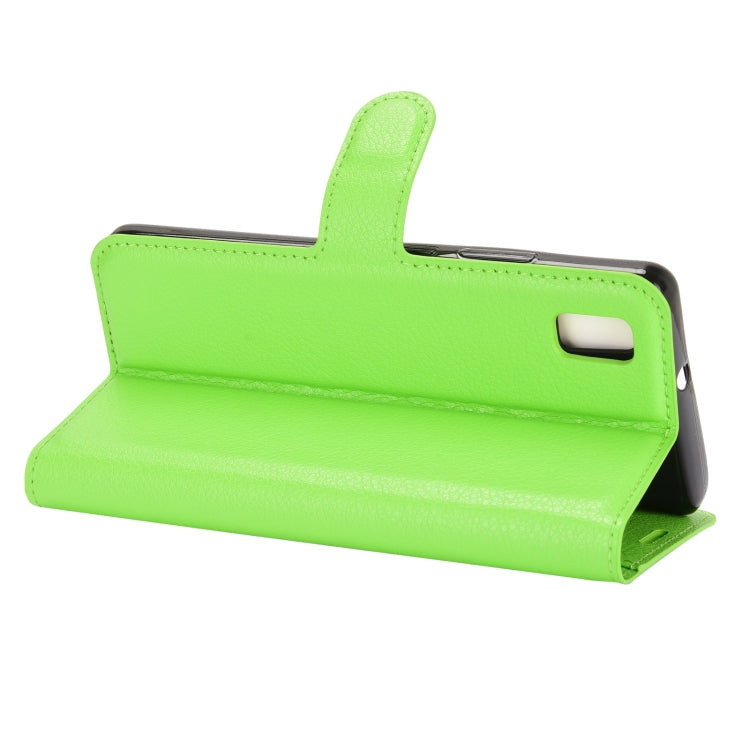 For ZTE Blade L210 Litchi Texture Horizontal Flip Protective Case with Holder & Card Slots & Wallet