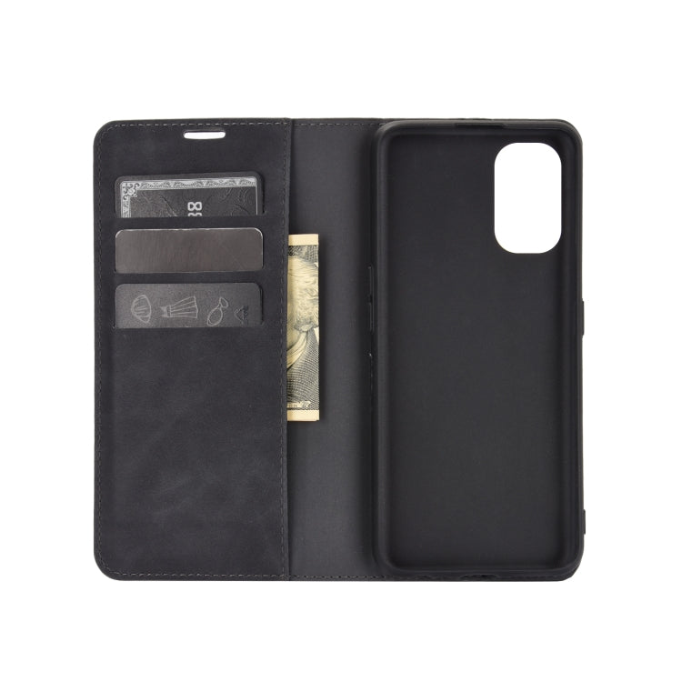 For OPPO Realme 7 Pro Retro-skin Business Magnetic Suction Leather Case with Holder & Card Slots & Wallet