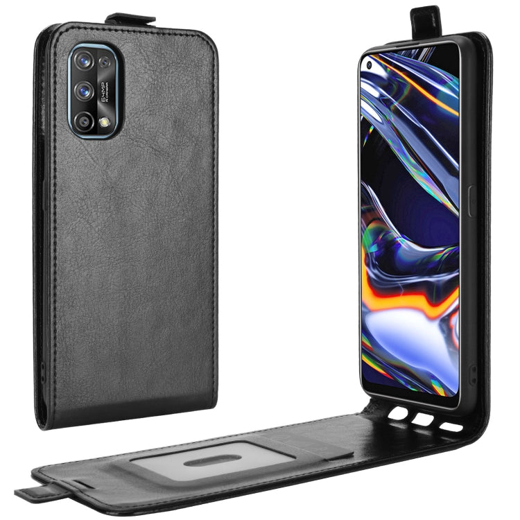 For OPPO Realme 7 Pro R64 Texture Single Vertical Flip Leather Protective Case with Card Slots & Photo Frame