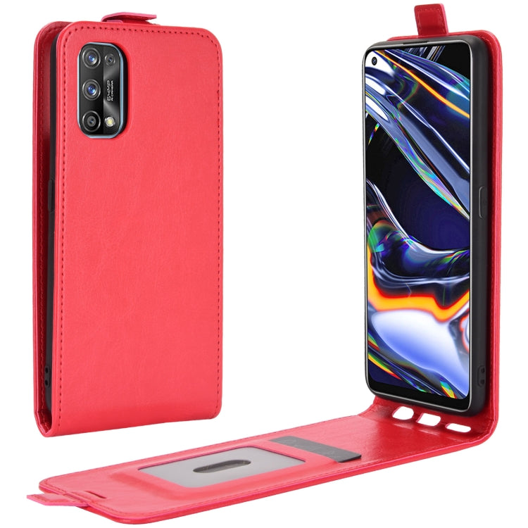 For OPPO Realme 7 Pro R64 Texture Single Vertical Flip Leather Protective Case with Card Slots & Photo Frame