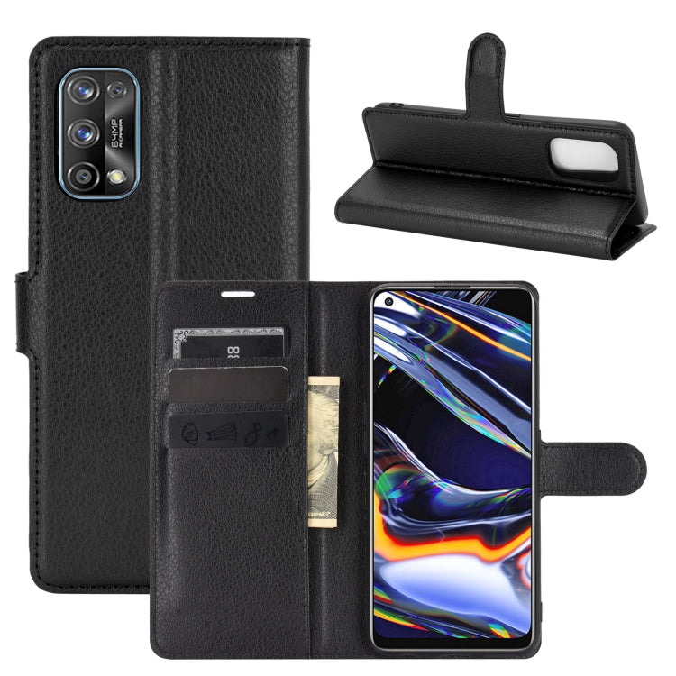 For OPPO Realme 7 Pro Litchi Texture Horizontal Flip Protective Case with Holder & Card Slots & Wallet
