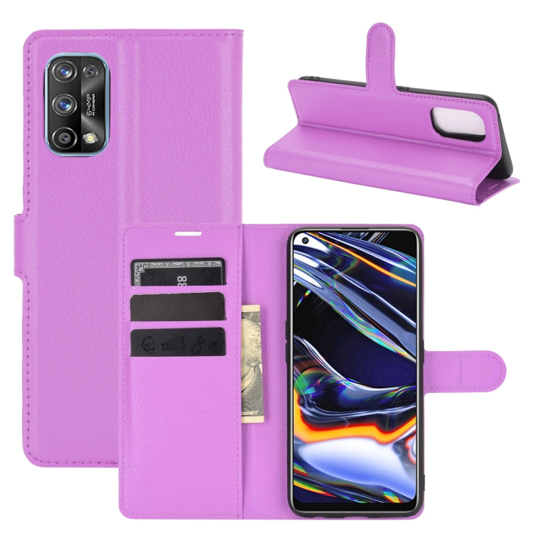 For OPPO Realme 7 Pro Litchi Texture Horizontal Flip Protective Case with Holder & Card Slots & Wallet