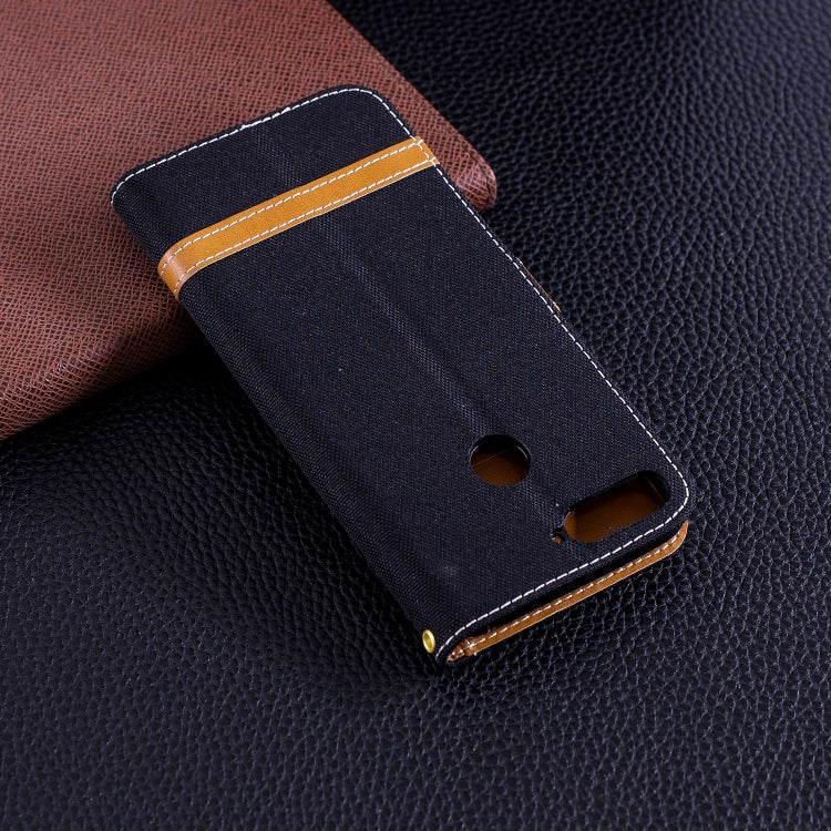 Color Matching Denim Texture Leather Case for Huawei Honor 7A & Y6 (2018), with Holder & Card Slots & Wallet & Lanyard