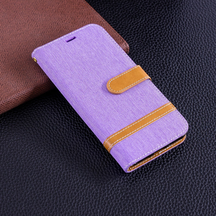 Color Matching Denim Texture Leather Case for Huawei Honor 7A & Y6 (2018), with Holder & Card Slots & Wallet & Lanyard