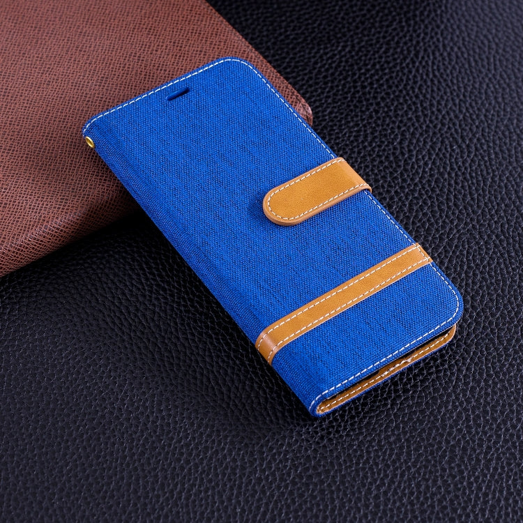 Color Matching Denim Texture Leather Case for Huawei Honor 7A & Y6 (2018), with Holder & Card Slots & Wallet & Lanyard