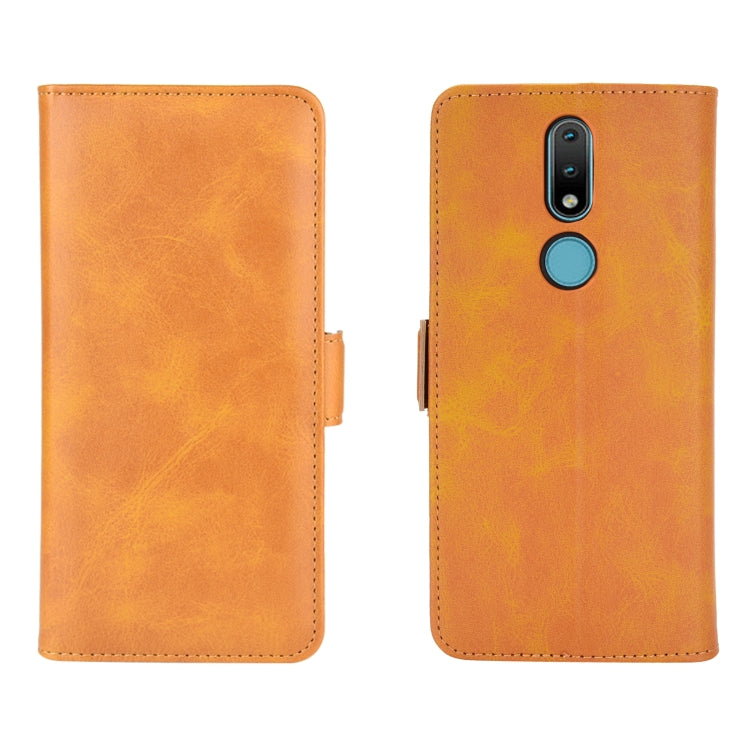 For Nokia 2.4 Dual-side Magnetic Buckle Horizontal Flip Leather Case with Holder & Card Slots & Wallet