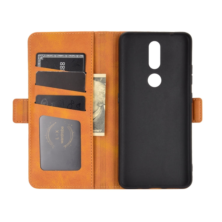 For Nokia 2.4 Dual-side Magnetic Buckle Horizontal Flip Leather Case with Holder & Card Slots & Wallet