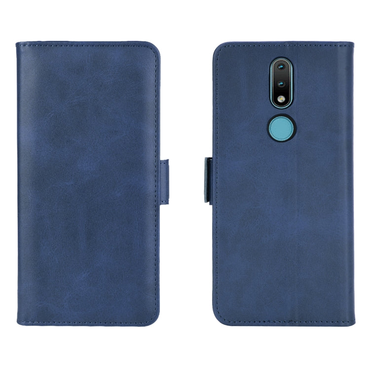 For Nokia 2.4 Dual-side Magnetic Buckle Horizontal Flip Leather Case with Holder & Card Slots & Wallet
