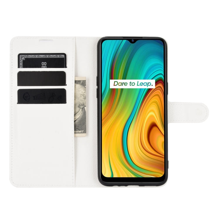 For OPPO Realme C3 Fingerprint-free version Litchi Texture Horizontal Flip Protective Case with Holder & Card Slots & Wallet