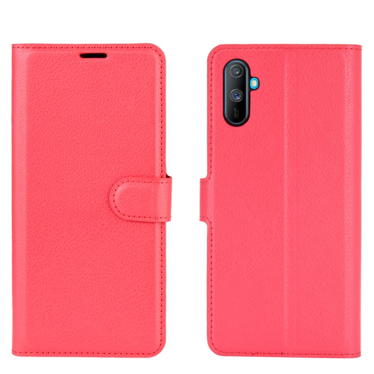 For OPPO Realme C3 Fingerprint-free version Litchi Texture Horizontal Flip Protective Case with Holder & Card Slots & Wallet