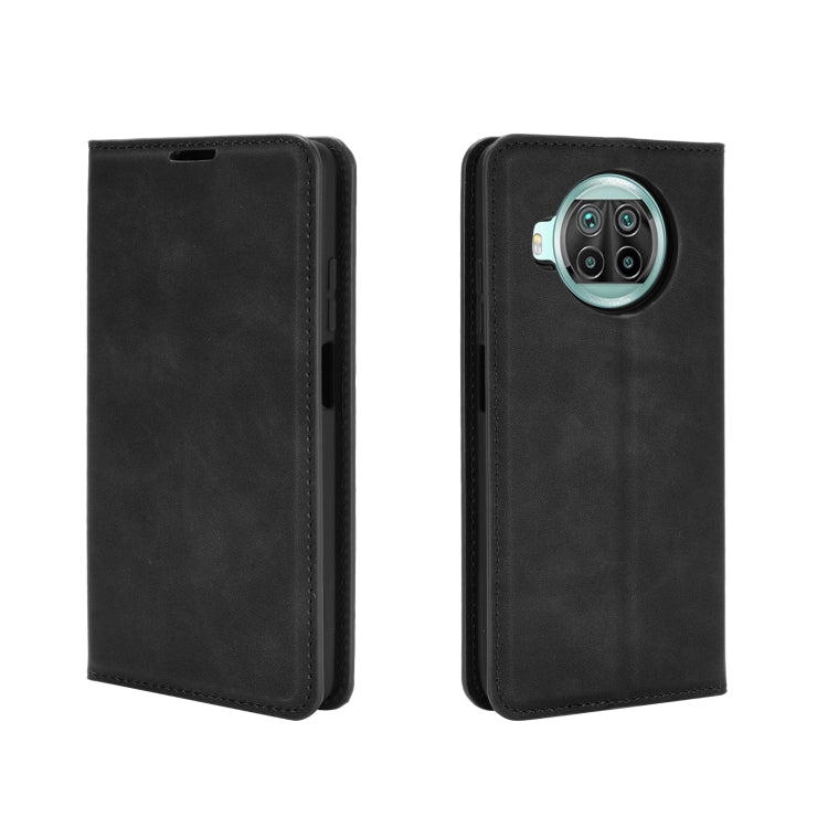 For Xiaomi Mi 10T Lite Retro-skin Business Magnetic Suction Leather Case with Holder & Card Slots & Wallet