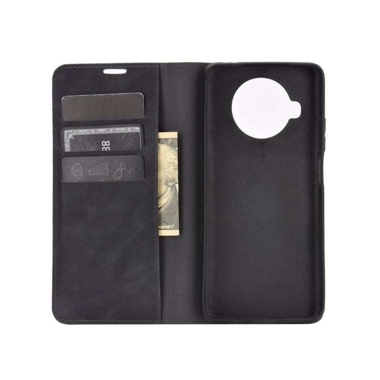 For Xiaomi Mi 10T Lite Retro-skin Business Magnetic Suction Leather Case with Holder & Card Slots & Wallet