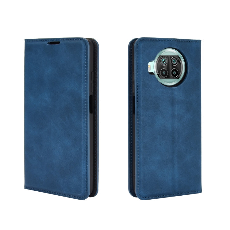 For Xiaomi Mi 10T Lite Retro-skin Business Magnetic Suction Leather Case with Holder & Card Slots & Wallet