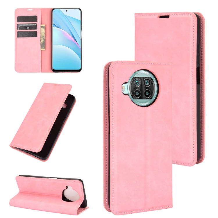 For Xiaomi Mi 10T Lite Retro-skin Business Magnetic Suction Leather Case with Holder & Card Slots & Wallet