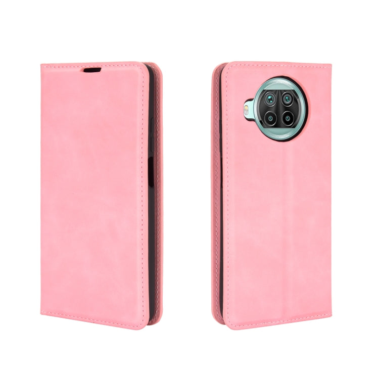 For Xiaomi Mi 10T Lite Retro-skin Business Magnetic Suction Leather Case with Holder & Card Slots & Wallet