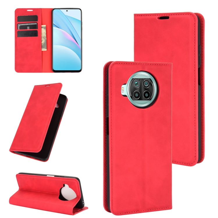 For Xiaomi Mi 10T Lite Retro-skin Business Magnetic Suction Leather Case with Holder & Card Slots & Wallet