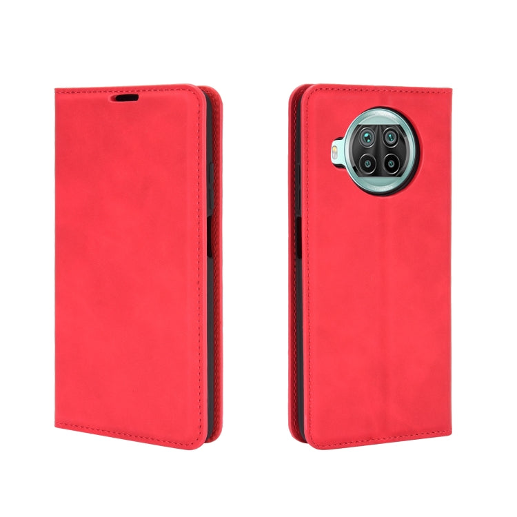 For Xiaomi Mi 10T Lite Retro-skin Business Magnetic Suction Leather Case with Holder & Card Slots & Wallet
