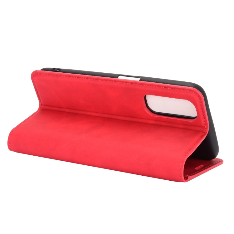 For OPPO Realme 7 Retro-skin Business Magnetic Suction Leather Case with Holder & Card Slots & Wallet