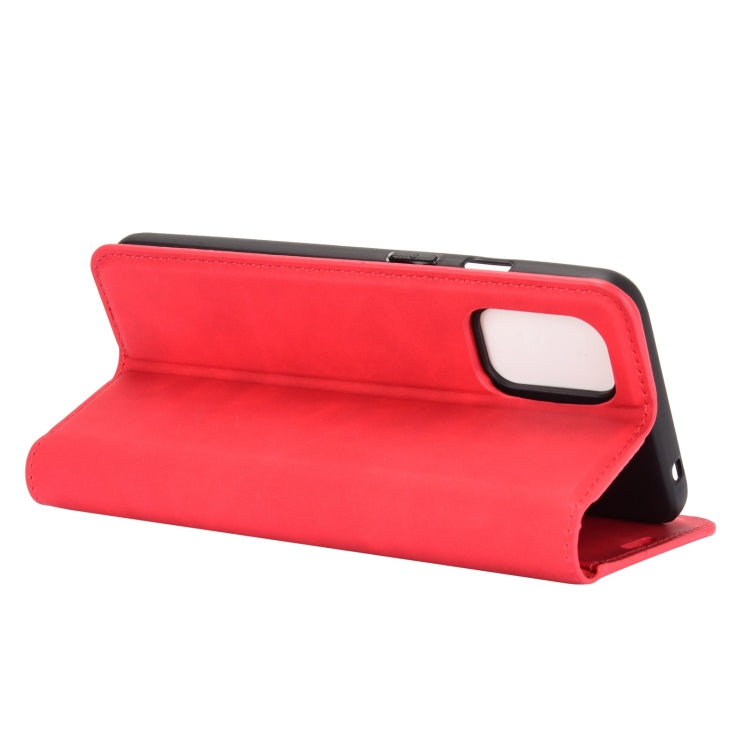 For OnePlus 8T Retro-skin Business Magnetic Suction Leather Case with Holder & Card Slots & Wallet