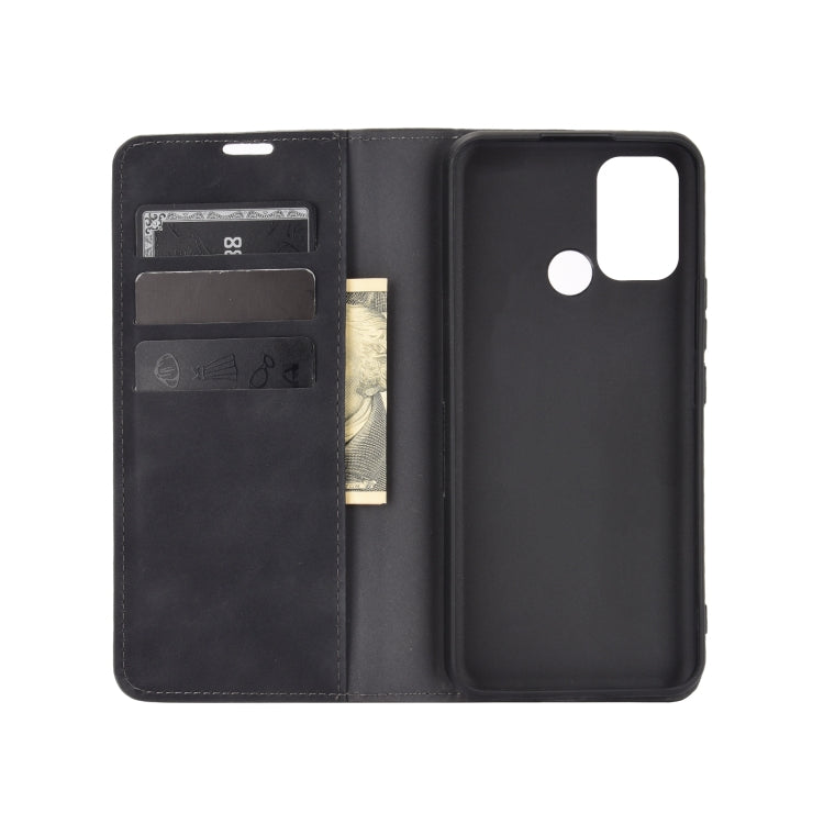 For OPPO Realme 7i / Realme C17 Retro-skin Business Magnetic Suction Leather Case with Holder & Card Slots & Wallet