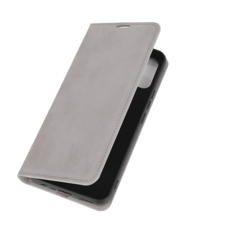 For OPPO Realme 7i / Realme C17 Retro-skin Business Magnetic Suction Leather Case with Holder & Card Slots & Wallet