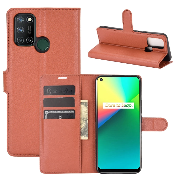 For OPPO Realme 7i / Realme C17 Litchi Texture Horizontal Flip Protective Case with Holder & Card Slots & Wallet