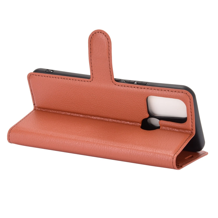 For OPPO Realme 7i / Realme C17 Litchi Texture Horizontal Flip Protective Case with Holder & Card Slots & Wallet