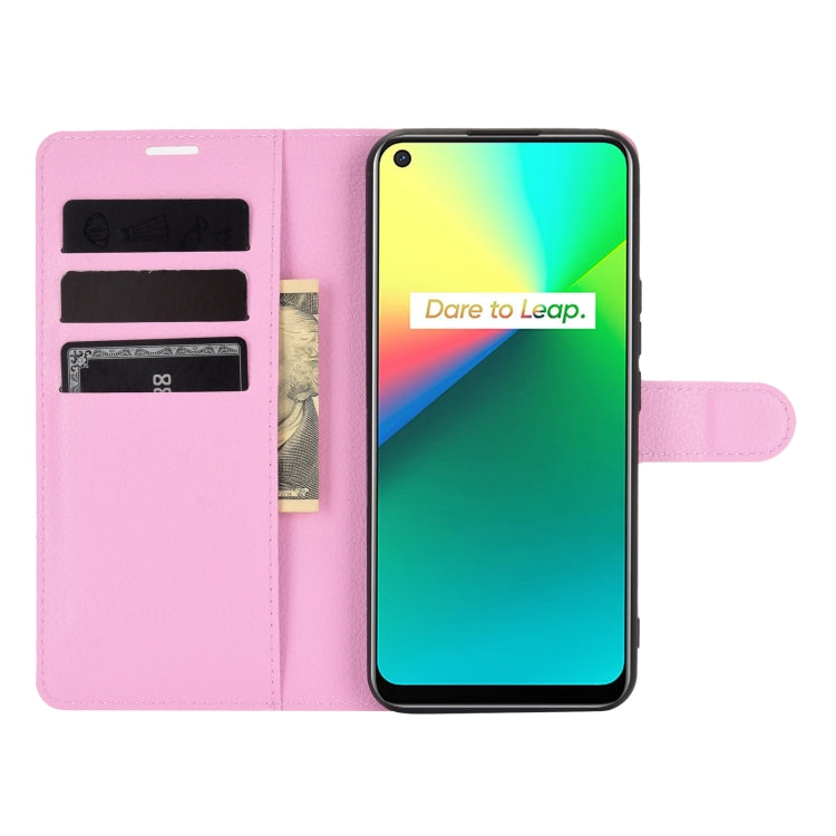 For OPPO Realme 7i / Realme C17 Litchi Texture Horizontal Flip Protective Case with Holder & Card Slots & Wallet