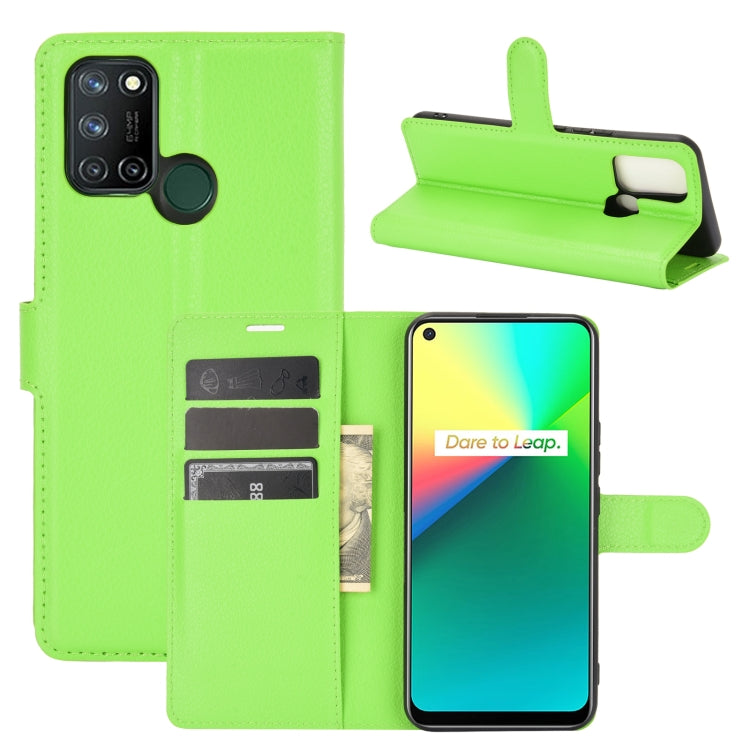 For OPPO Realme 7i / Realme C17 Litchi Texture Horizontal Flip Protective Case with Holder & Card Slots & Wallet