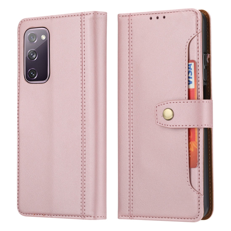 For Samsung Galaxy S20 FE / S20 Lite Calf Texture Double Fold Clasp Horizontal Flip Leather Case with Photo Frame & Holder & Card Slots & Wallet