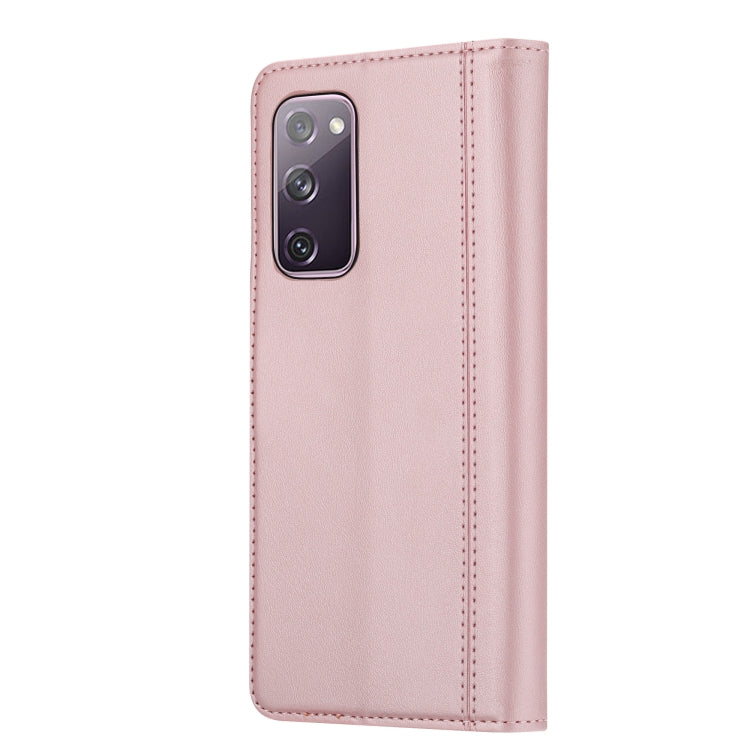 For Samsung Galaxy S20 FE / S20 Lite Calf Texture Double Fold Clasp Horizontal Flip Leather Case with Photo Frame & Holder & Card Slots & Wallet