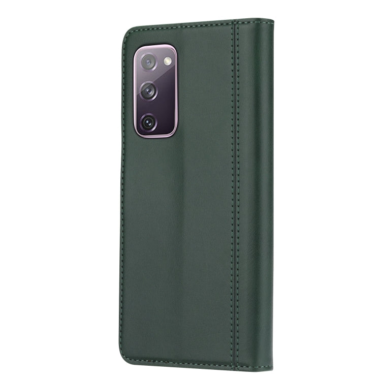 For Samsung Galaxy S20 FE / S20 Lite Calf Texture Double Fold Clasp Horizontal Flip Leather Case with Photo Frame & Holder & Card Slots & Wallet
