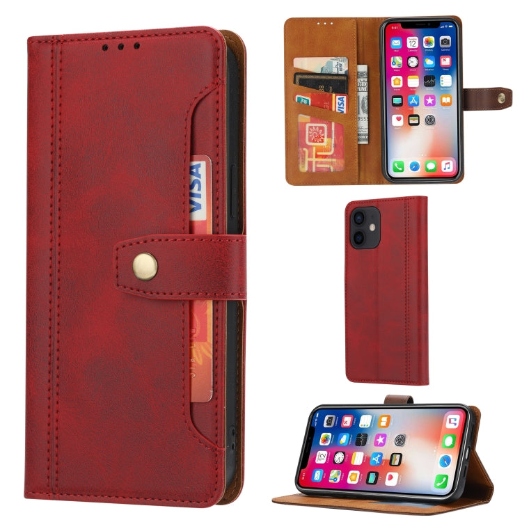 For iPhone 12 mini Calf Texture Double Fold Clasp Horizontal Flip Leather Case with Photo Frame & Holder & Card Slots & Wallet