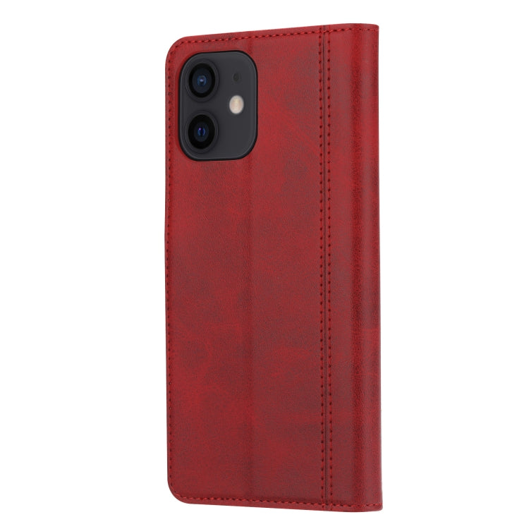 For iPhone 12 mini Calf Texture Double Fold Clasp Horizontal Flip Leather Case with Photo Frame & Holder & Card Slots & Wallet