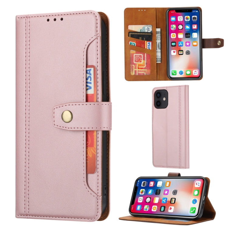 For iPhone 12 mini Calf Texture Double Fold Clasp Horizontal Flip Leather Case with Photo Frame & Holder & Card Slots & Wallet