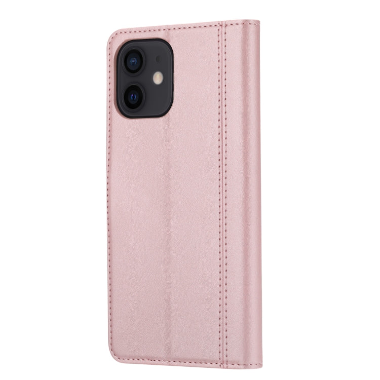 For iPhone 12 mini Calf Texture Double Fold Clasp Horizontal Flip Leather Case with Photo Frame & Holder & Card Slots & Wallet
