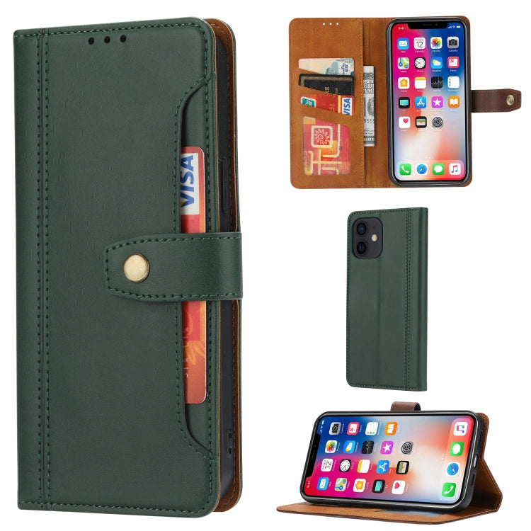 For iPhone 12 mini Calf Texture Double Fold Clasp Horizontal Flip Leather Case with Photo Frame & Holder & Card Slots & Wallet