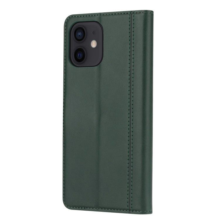 For iPhone 12 mini Calf Texture Double Fold Clasp Horizontal Flip Leather Case with Photo Frame & Holder & Card Slots & Wallet
